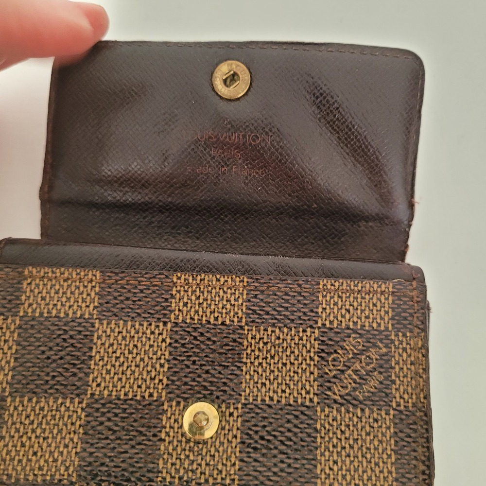 Louis Vuitton Damier Ebene Compact Wallet Brown Checkered Made in France CA0996 - Picture 3 of 11